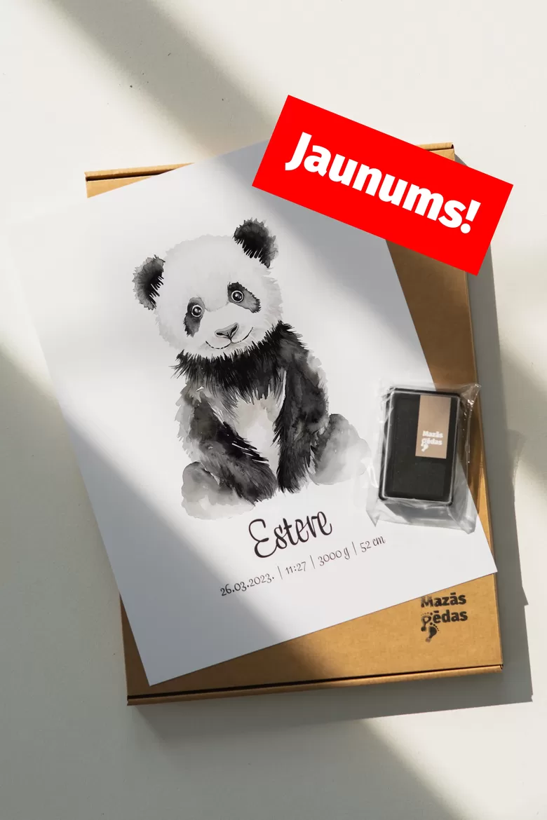 Personalized Panda poster + imprint pad