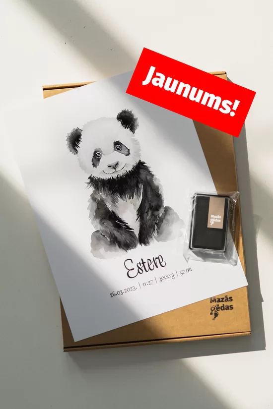 Personalized Panda poster + imprint pad